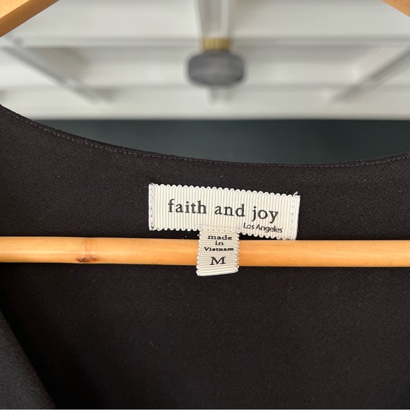 Black Faith & Joy short sleeve blouse | Size M - Picture 2 of 3